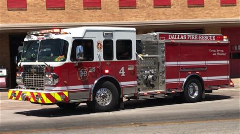 Dallas Fire Rescue Engine 4 Responding 62918 Youtube