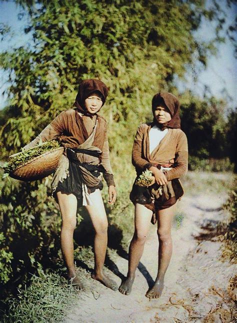 Vietnamese Women 1910 S Ancient Vietnam First Color Photograph Vietnam War Photos