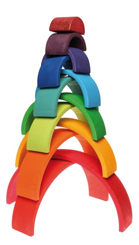 Grimms Large Wooden Rainbow 12pcs