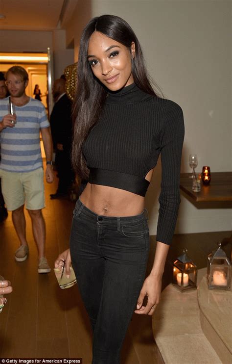 Jourdan Dunn Shows Off Her Model Figure In Black High Waisted Bikini In