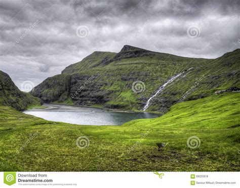 Saksun River Iconic Place In Streymoy Island Faroe