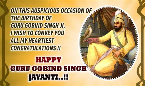 Guru Govind Singh Jayanti Wishes Best Sms Whatsapp And Facebook