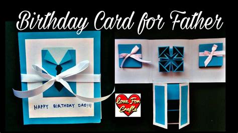 Handmade Birthday Card For Father Diy Scrapbook Idea Youtube