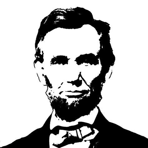 abraham lincoln u s presidents cuttable design png dxf svg eps file for silhouette cameo and
