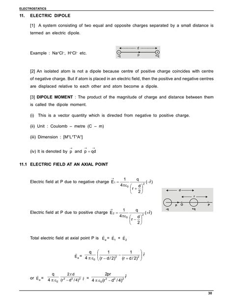 Electrostatics Electric Charges And Fields Class 12 Physics Chapter 1 Notes