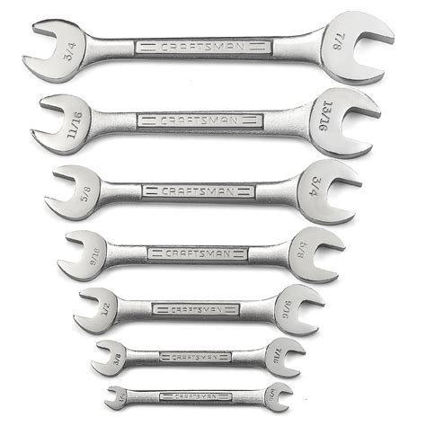 Craftsman 44187 7 Pc Standard Open End Wrench Set Sears Outlet