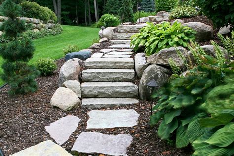 Stone Brick And Concrete Landscaping Steps And Stairs Southview Design