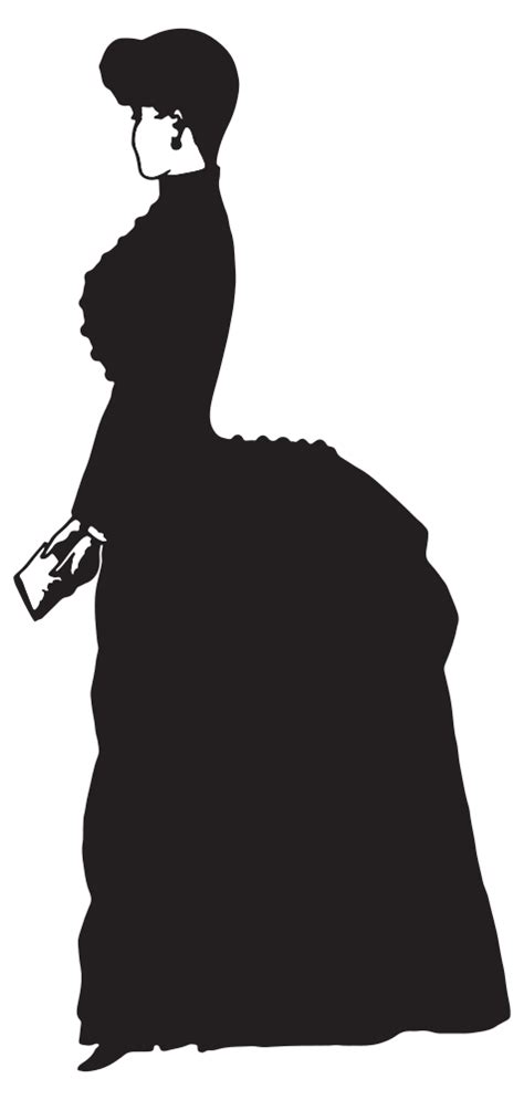 Onlinelabels Clip Art Old Fashioned Victorian Woman Silhouette