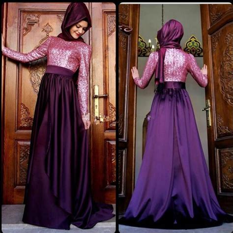 Hijab Long Sleeve Evening Dresses Arabic Gowns 2016 New Cheap Elegant