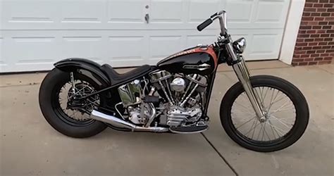 56 harley panhead rigid frame in stock configuration 30 degree no stretch or rake with only a couple nice modifications with a windowed neck. 1964 FL Panhead Is Today's Dose of Old School Custom ...