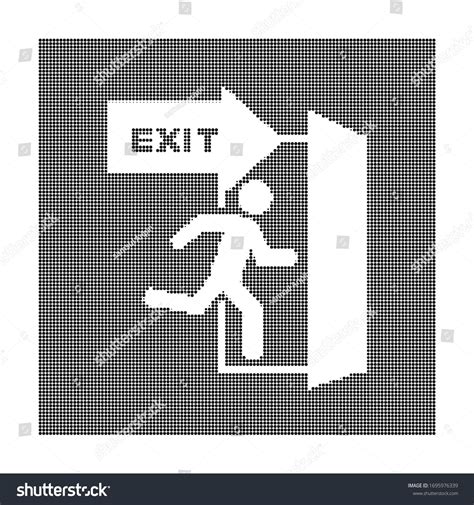 Emergency Exit Escape Route Sign Stock Vector Royalty Free 1695976339