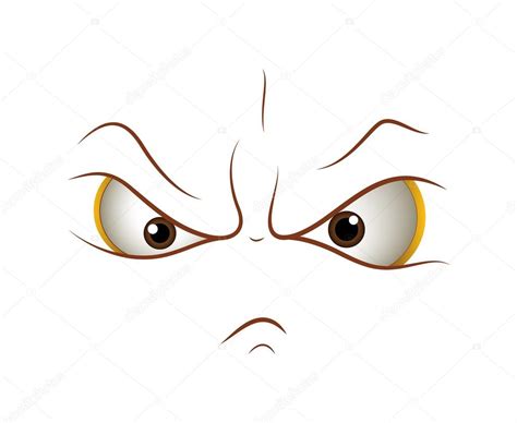 Angry Cartoon Face Expression — Stock Vector © Baavli 61222695