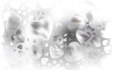 Télécharger Fonds Décran Blanc Coeurs Coeur En 3d Lamour Concept