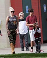 Gwen Stefani rocks casual camo look while spending some quality time at ...