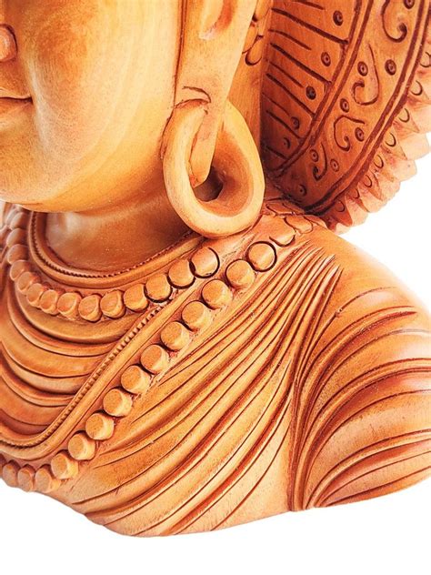 1 Antique Piece Of Wooden Buddha Statue Vintage Wooden Etsy