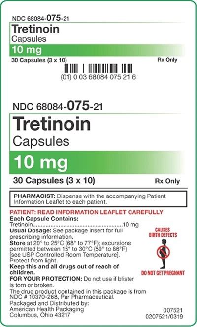 Ndc 68084 075 Tretinoin Images Packaging Labeling And Appearance