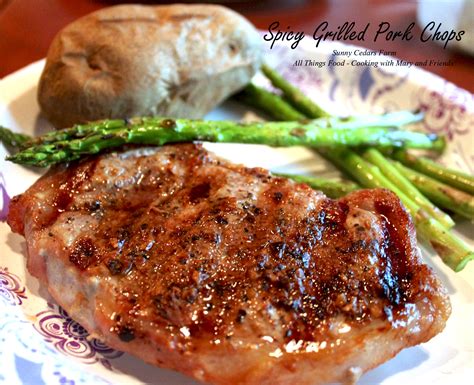 A pork chop, like other meat chops, is a loin cut taken perpendicular to the spine of the pig and is usually a rib or part of a vertebra. Cooking With Mary and Friends: Grilled Center Cut Pork Chops