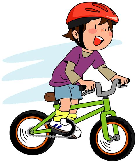 Riding Bikes Clipart