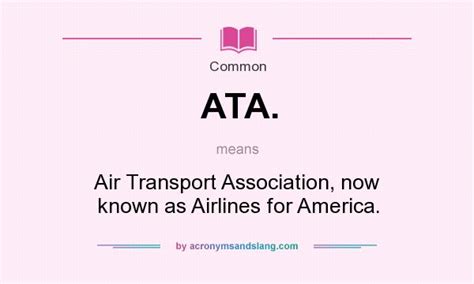 What Does Ata Mean Definition Of Ata Ata Stands For Air