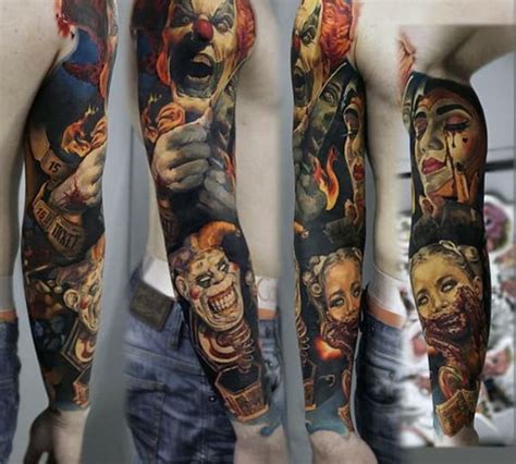 75 Freaky Clown Tattoos For Men 2023 Inspiration Guide