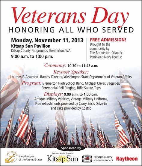 Veterans Day Program Flyer Templates Free