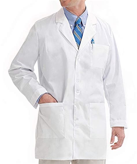 Q3 Apron Lab Coat Wrinkle Resistant Poly Cotton Unisex Full Sleeves Clothing