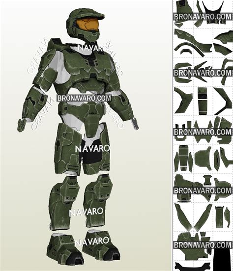Master Chief Armor Templates Halo Eva Foam Template Halo 3 Spartan