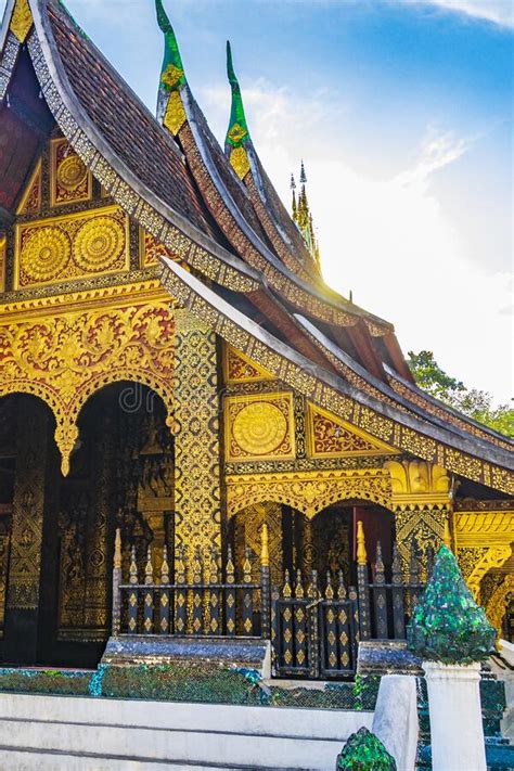 Wat Xieng Thong Temple Of Golden City Luang Prabang Laos Stock Photo