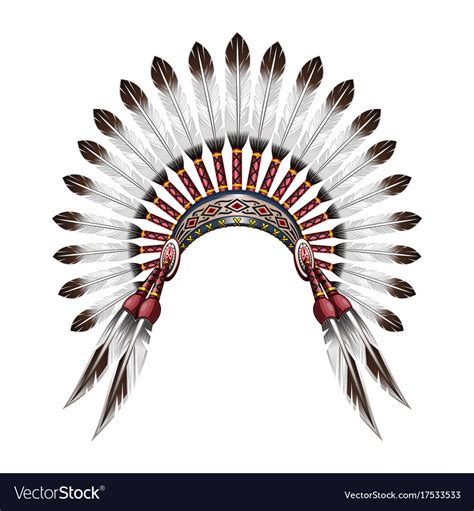 native american indian headdress royalty free vector image