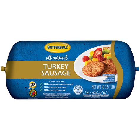 Split the baguette in half, lengthwise. Butterball® All Natural Turkey Sausage 16 oz. Chub - Walmart.com - Walmart.com
