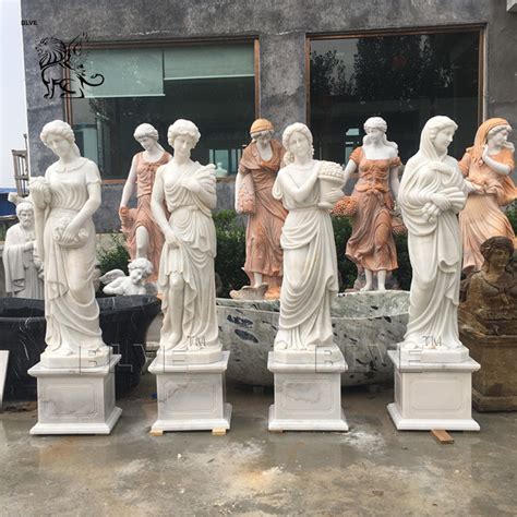 Four Seasons Marble Statues Life Size Greek Goddess Stone Garden Sculpture