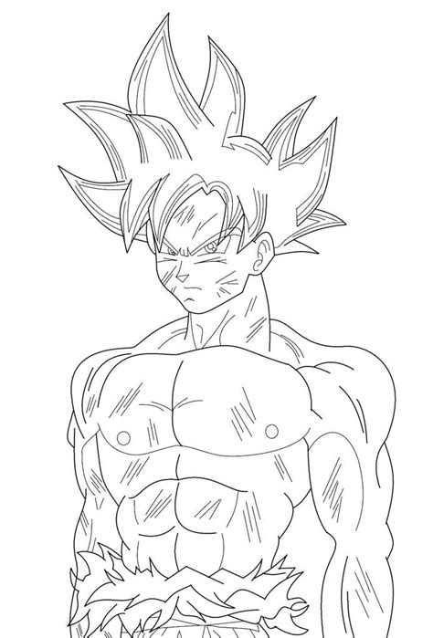 Ultra instinct goku coloring pages. Coloring and Drawing: Goku Mastered Ultra Instinct Goku ...