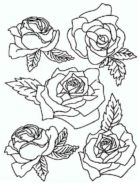 Roses Printable Coloring Pages