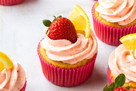 Strawberry Lemonade Cupcakes Easy Dairy Free Simply Whisked