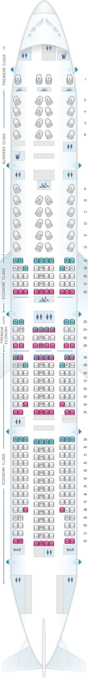 Seat Map Air France Boeing B International Long Haul Pax