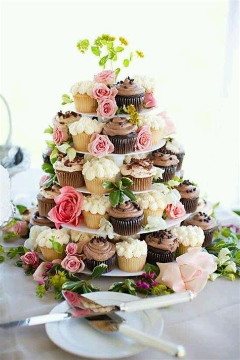 Cupcake Stand Garden Party Wedding Cakes With Cupcakes Beautiful