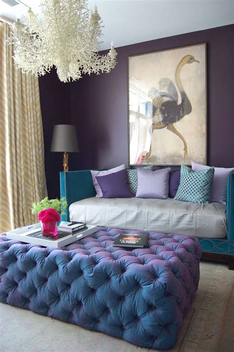 The Colorful World Of Jewel Tone Home Decor Purple Living Room
