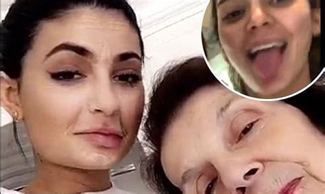 Kylie Jenner Shares Snapchat Video With Kendall And Grandma Mary Jo Daily Mail Online