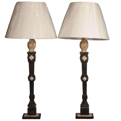 Pair Of Vintage Black And White Articulated Dove Table Lamps At 1stdibs
