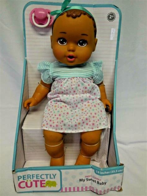 New Perfectly Cute My Sweet Baby 14 Brown Baby Girl Doll Brunette Hair