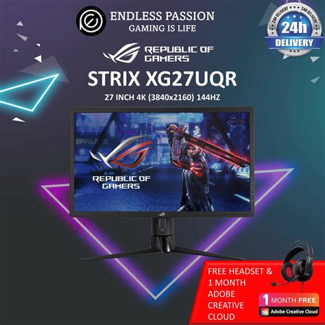 Asus Rog Strix Xg27uqr Dsc Gaming Monitor Shopee Philippines