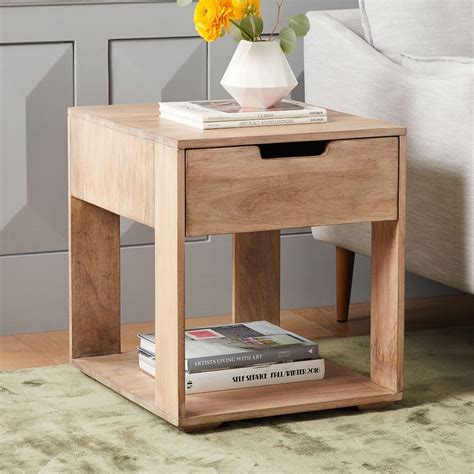 Pure Storage Side Table Whitewash Side Tables Bedroom Furniture