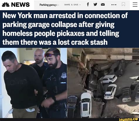 News Parking New York Man Arrested In Connection Of Parking Garage Collapse After Giving