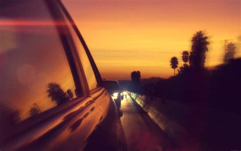 Drive Way Sunset City Highway Car Flare Wallpaper 2880x1800 716128