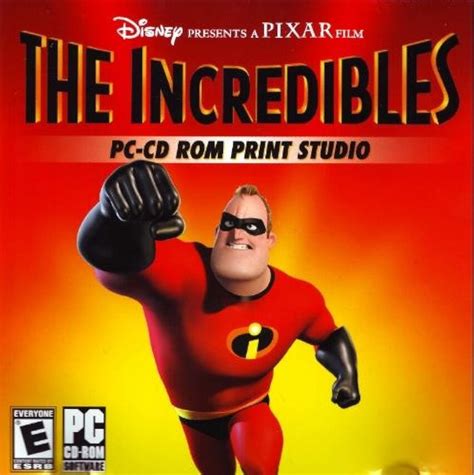 Disney Pixar Film The Incredibles Pc Cd Rom Print Studio Software
