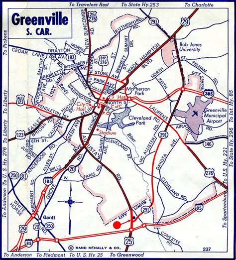 Downtown Greenville Sc Map