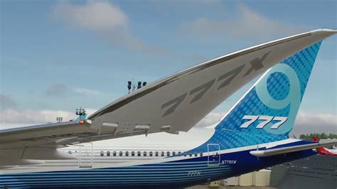 Boeing 777x Extending Its Wingtips Youtube