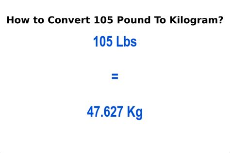 How To Convert 105 Pound To Kilogram