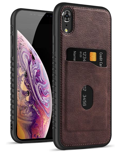 Top quality iphone 7/8/se 2020 flip phone case made with luxury pu leather. DOMAVER iPhone XR case, iPhone Xr Card Holder Wallet Case Protective Slim Lightweight Premium PU ...