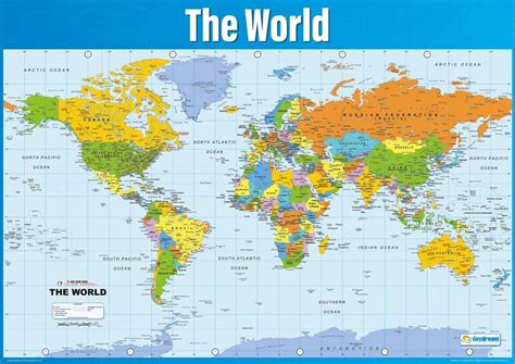 The name of the area where most of the worlds earthquakes and volcanoes happen. World Map | Geography Posters | Gloss Paper measuring 850mm x 594mm (A1) | Geography Classroom ...